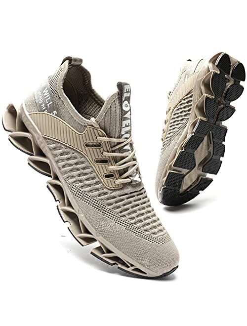 Men's Running Shoes Blade Tennis Walking Fashion Sneakers Breathable Non Slip Gym Sports Work Trainers