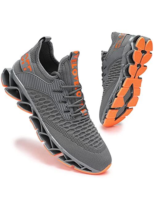 Men's Running Shoes Blade Tennis Walking Fashion Sneakers Breathable Non Slip Gym Sports Work Trainers