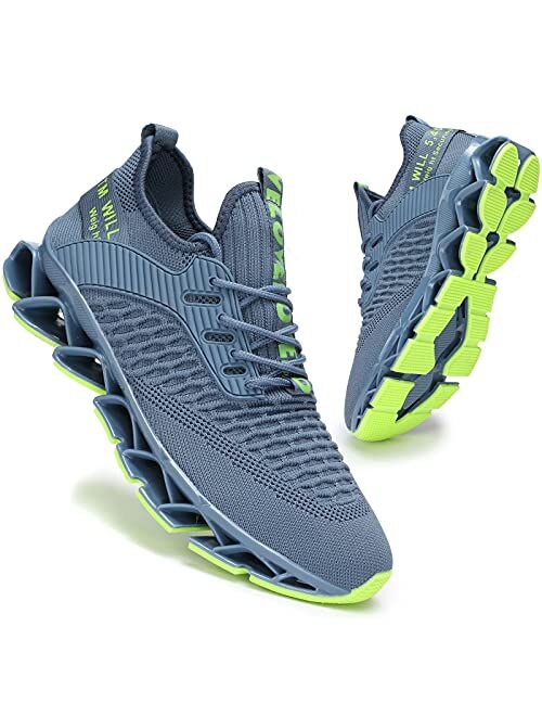 Men's Running Shoes Blade Tennis Walking Fashion Sneakers Breathable Non Slip Gym Sports Work Trainers