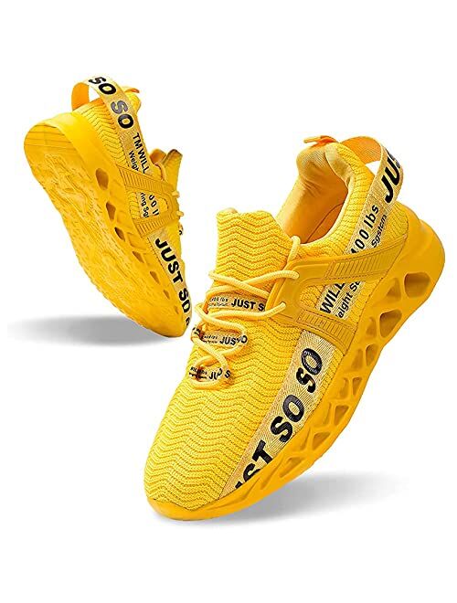 Men's Running Shoes Sports Tennis Light Breathable Shoes Casual Sports Shoes Non Slip Shoes for Men Soft Sole Athletic Walking Shoes