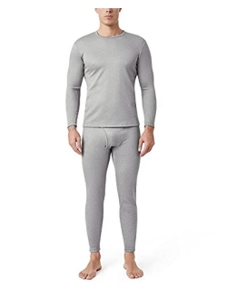 Mens Thermal Underwear Set, Soft Fleece Lined Long Johns Light/Mid/Heavy Weight Top & Bottom