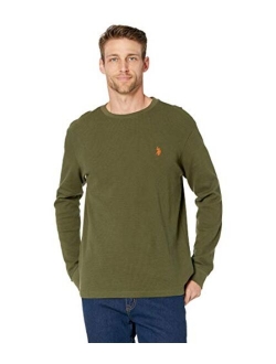 Men's Long Sleeve Crew Neck Solid Thermal Shirt