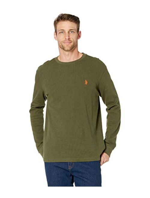 U.S. Polo Assn. Men's Long Sleeve Crew Neck Solid Thermal Shirt