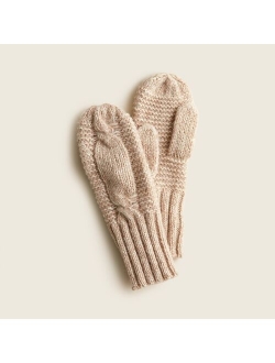 Chunky cable-knit mittens