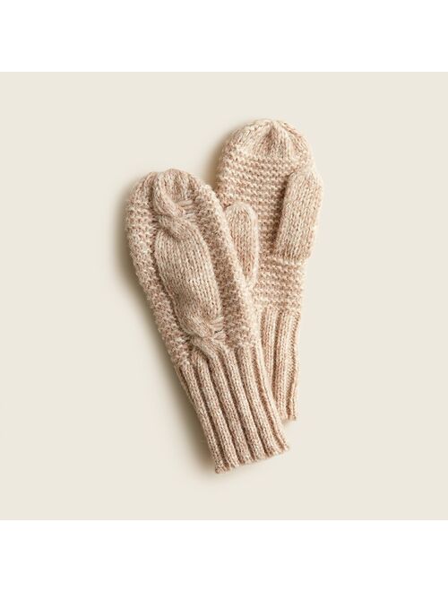 J.Crew Chunky cable-knit mittens