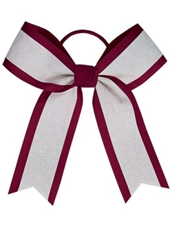 Chass White Glitter Hair Bow