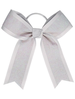 Chass White Glitter Hair Bow