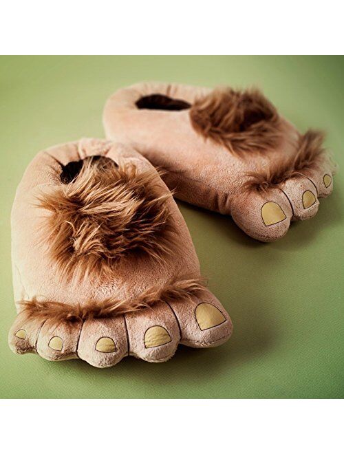 Ibeauti Womens Furry Monster Adventure Slippers, Comfortable Novelty Warm Winter Hobbit Feet Costume Slippers for Adults