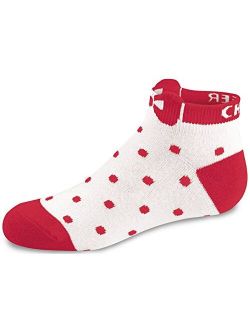 Chass Womens' Bow And Dots Anklet White/Red Adult