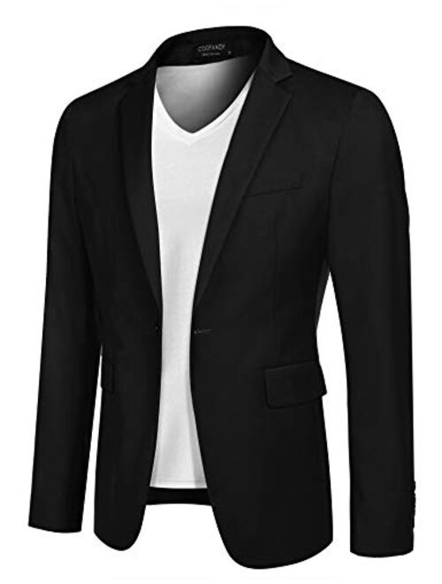 COOFANDY Mens Sport Coat Casual Blazer One Button Business Suit Jacket