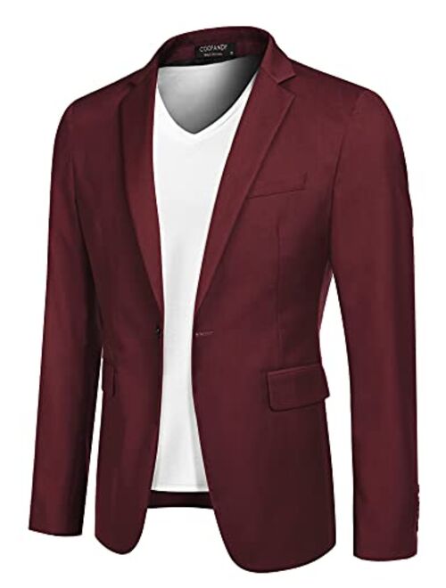 COOFANDY Mens Sport Coat Casual Blazer One Button Business Suit Jacket