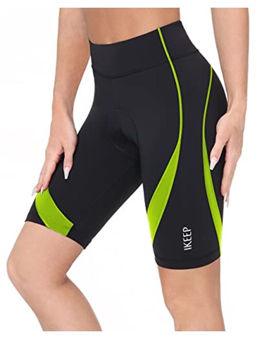 iKeep Womens Bike Shorts with 4D Padded Cycling Shorts for Women