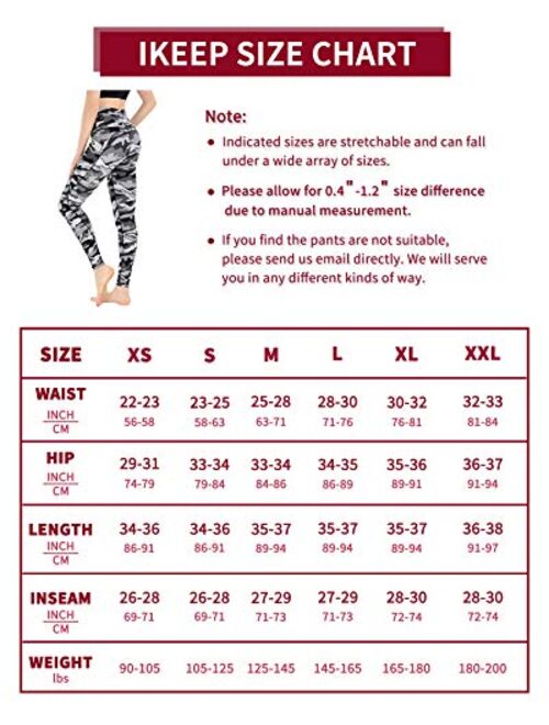 iKeep High Waist Yoga Pants with Pockets for Women, Tummy Control, Non See Through, 4 Way Stretch Workout Yoga Leggings