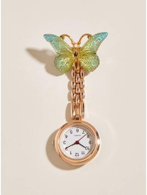 Shein Butterfly Nurse Quartz Watch Brooch