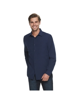 Slim-Fit Performance Button-Down Shirt