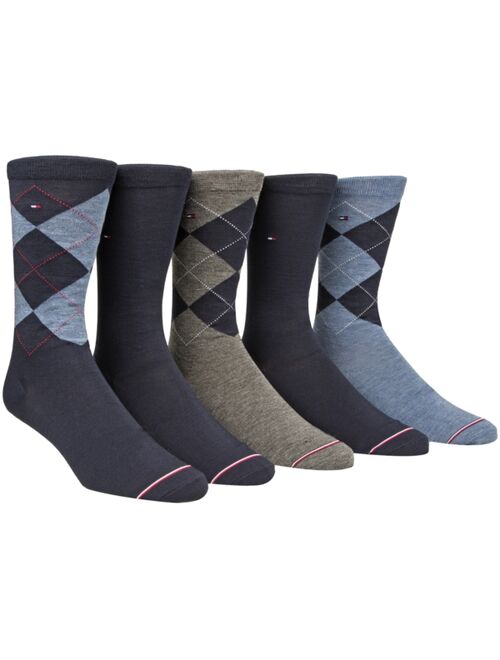 Tommy Hilfiger Men's 5-Pk. Argyle Crew Socks