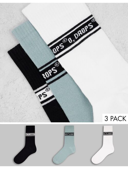 Bershka 3-pack socks in multi