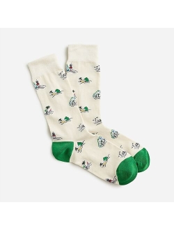 Critter Printed Crew Socks