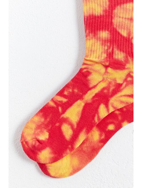 Urban outfitters Embroidered Flower Tie-Dye Crew Sock