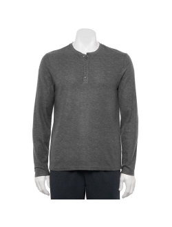 Whisperluxe Relaxed-Fit Waffle Crewneck Sleep Henley