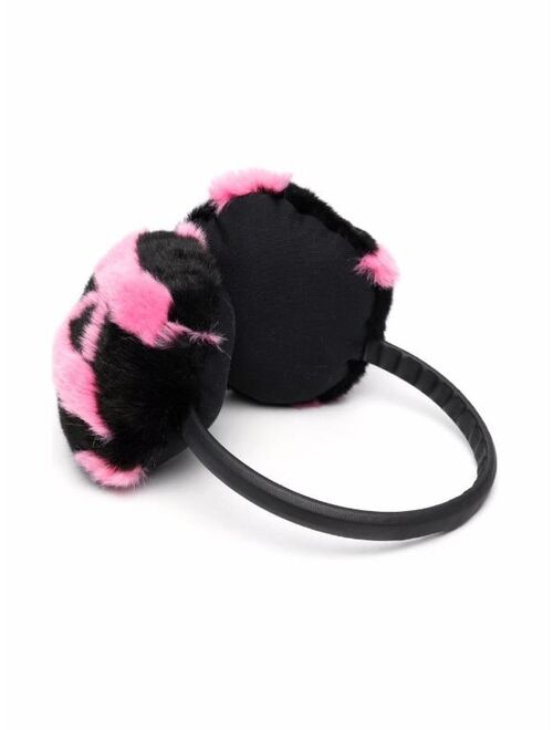 Karl Lagerfeld K/Monogram faux-fur earmuffs