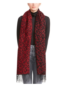 Colorblocked Leopard Scarf