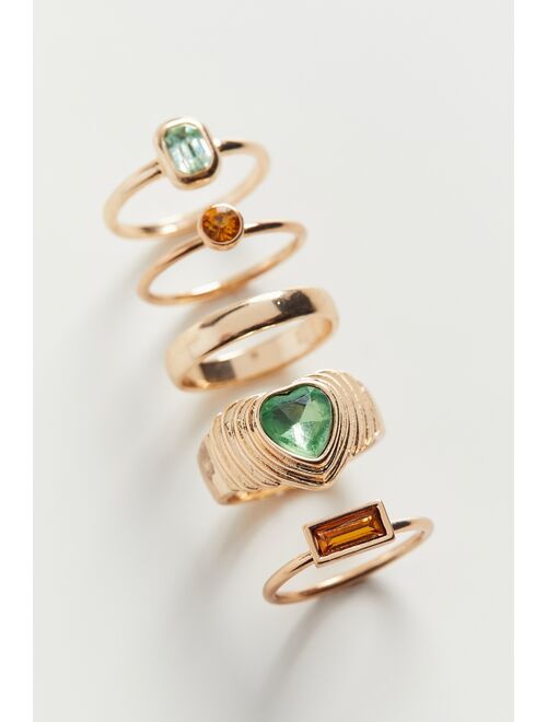 Urban outfitters Statement Heart Ring Set