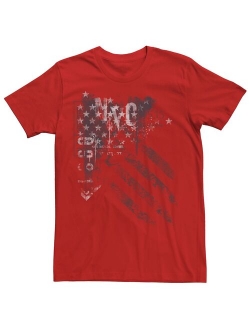 NYC Rustic American Flag Tee