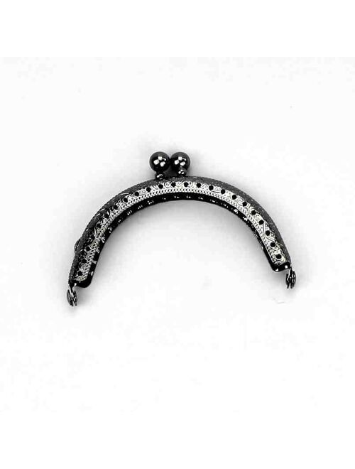 20 pcs/lot 8.5cm size double bead Semicircular metal purse frame Kiss clasp clutch DIY bag accessory 5 colors