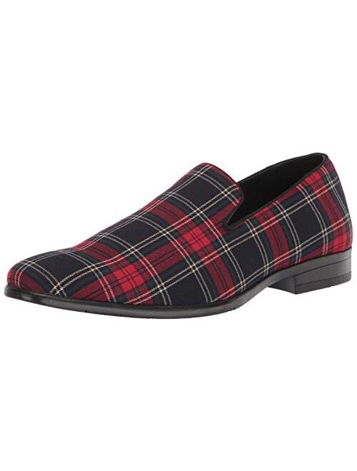 STACY ADAMS Men's Steward Plaid Slip-on Loafer