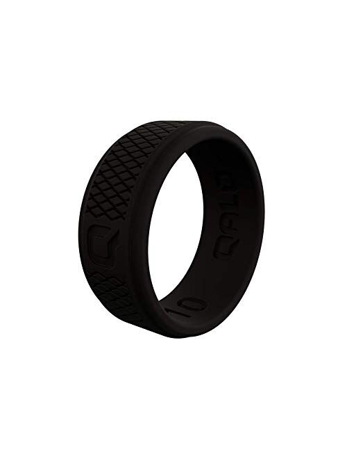 QALO Men's Crosshatch Silicone Wedding Ring Collection