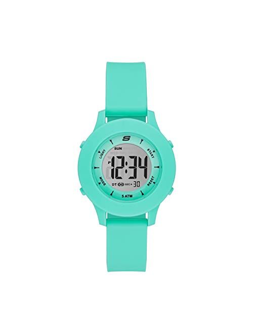 Skechers Women's Rosencrans Digi Quartz Plastic and Silicone Sports Digital Watch