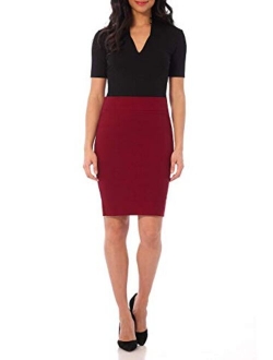 Rekucci Women's Ease into Comfort Fit Perfect Midi Pencil Skirt