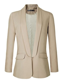 Women's Work Office Blazer Jacket Open Front Business Casual Suit Jacket