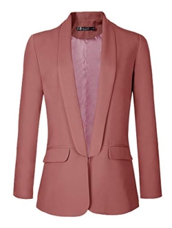 Women's Work Office Blazer Jacket Open Front Business Casual Suit Jacket