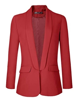 Women's Work Office Blazer Jacket Open Front Business Casual Suit Jacket
