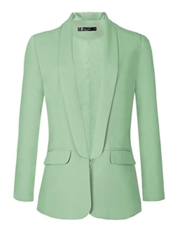 Women's Work Office Blazer Jacket Open Front Business Casual Suit Jacket