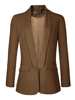 Women's Work Office Blazer Jacket Open Front Business Casual Suit Jacket