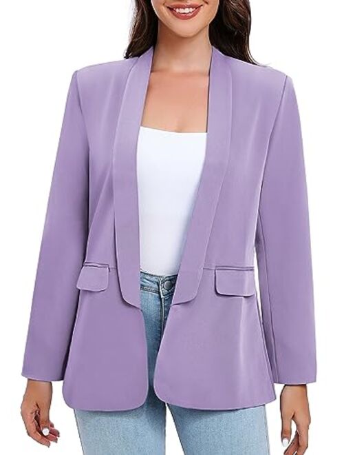 Urban Coco Women's Work Office Blazer Jacket Open Front Business Casual Suit Jacket