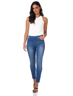 Rekucci Women's Secret Figure Premium Denim Skinny Pull-On Jean