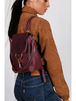 Sidewalk Stunner Taupe Vegan Leather Backpack