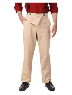 ThePirateDressing Steampunk Victorian Cosplay Costume Architect Men's Pants Trousers