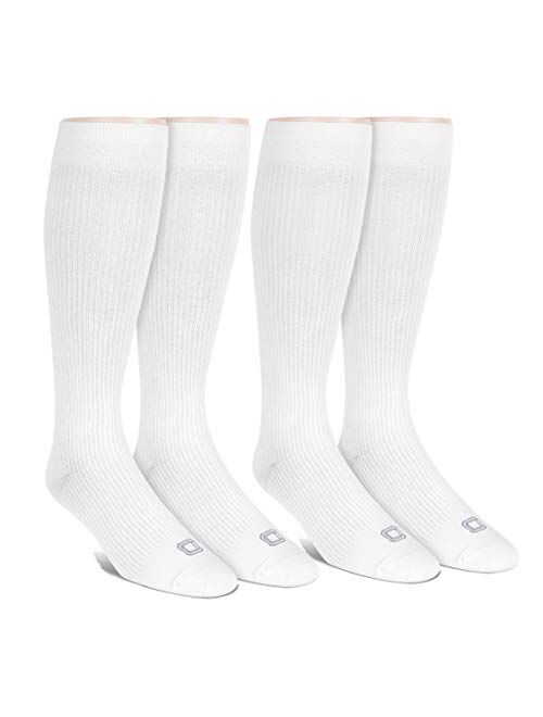 Doctor's Choice Men's Graduated Compression, 8-15 mmhg, Over the Calf, 2 Pack Socks, Shoe Size 6-12.5