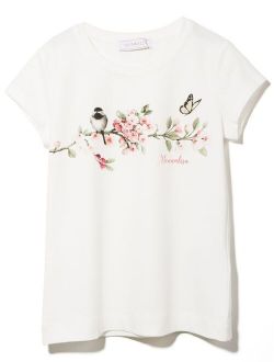 floral print short-sleeve T-shirt