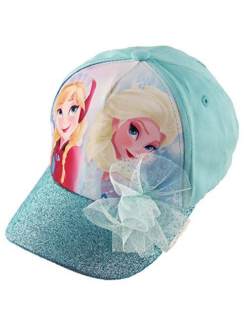 Disney Frozen Elsa and Anna Cotton Baseball Cap with Glitter Pom