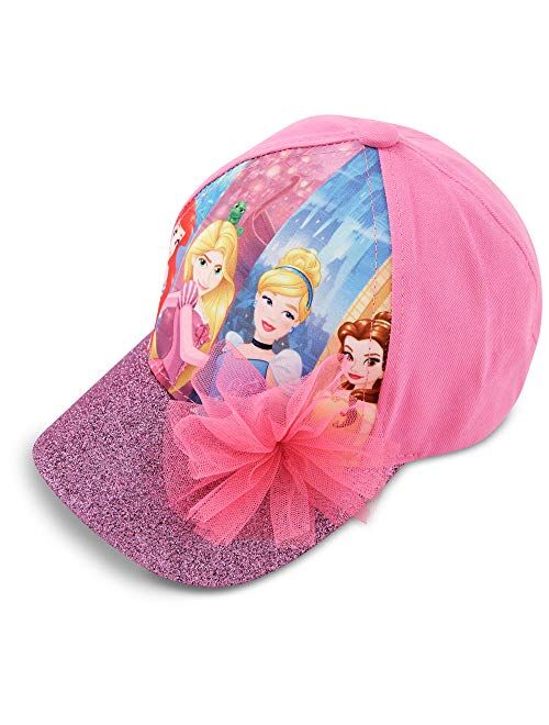 Disney Frozen Elsa and Anna Cotton Baseball Cap with Glitter Pom