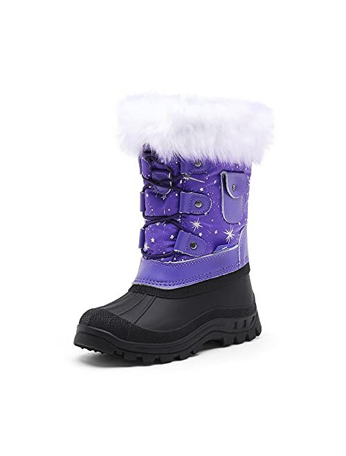 DREAM PAIRS Boys Girls Insulated Waterproof Snow Boots