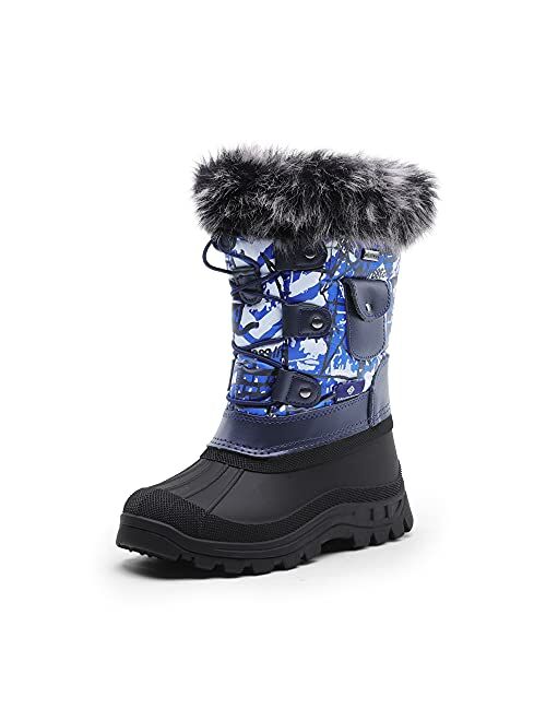 DREAM PAIRS Boys Girls Insulated Waterproof Snow Boots