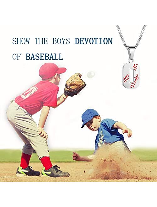 TLIWWF Inspiration Baseball Jersey Number Necklace Stainless Steel Charms Number Pendant for Boys Men