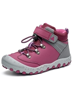 Boys Girls Water Resistant Hiking Boots Anti Collision Non Slip Athletic Outdoor Ankle Walking Shoes